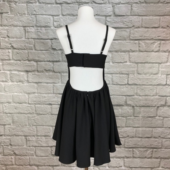 Lovers + Friends Black Open Back Flare Dress - Picture 6 of 7